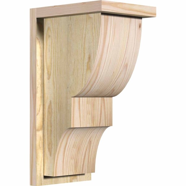 Ekena Millwork Ridgewood Rough Sawn Corbel w/Backplate, Douglas Fir, 8"W x 10"D x 18"H COR08X10X18RID01RDF - main